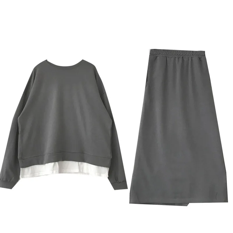 2020 Autumn New Loose Korean Style Design Long-Sleeved Sweatershirt Women + Midi Skirt Two-Piece Set Casual Elastic Waist
2020 Autumn New Loose Korean Style Design Long-Sleeved Sweatershirt Women + Midi Skirt Two-Piece Set Casual Elastic Waist