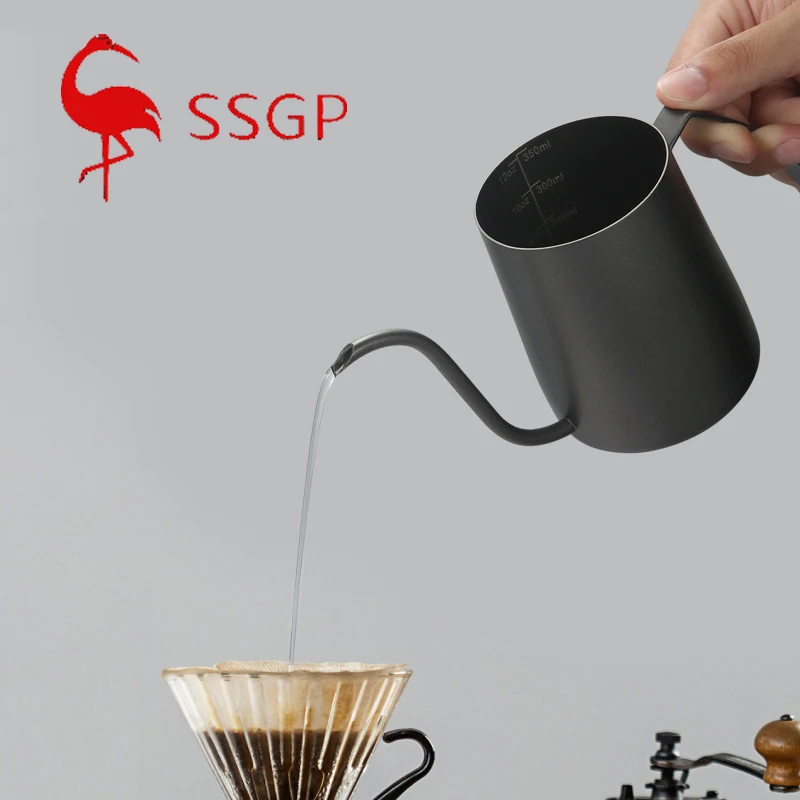 SSGP 250ml/350ml Scale Coffee Tea Pot 304 Stainless Steel Long Narrow Gooseneck Spout Drip Kettle Ear Hanging Coffee Pots
SSGP 250ml/350ml Scale Coffee Tea Pot 304 Stainless Steel Long Narrow Gooseneck Spout Drip Kettle Ear Hanging Coffee Pots
