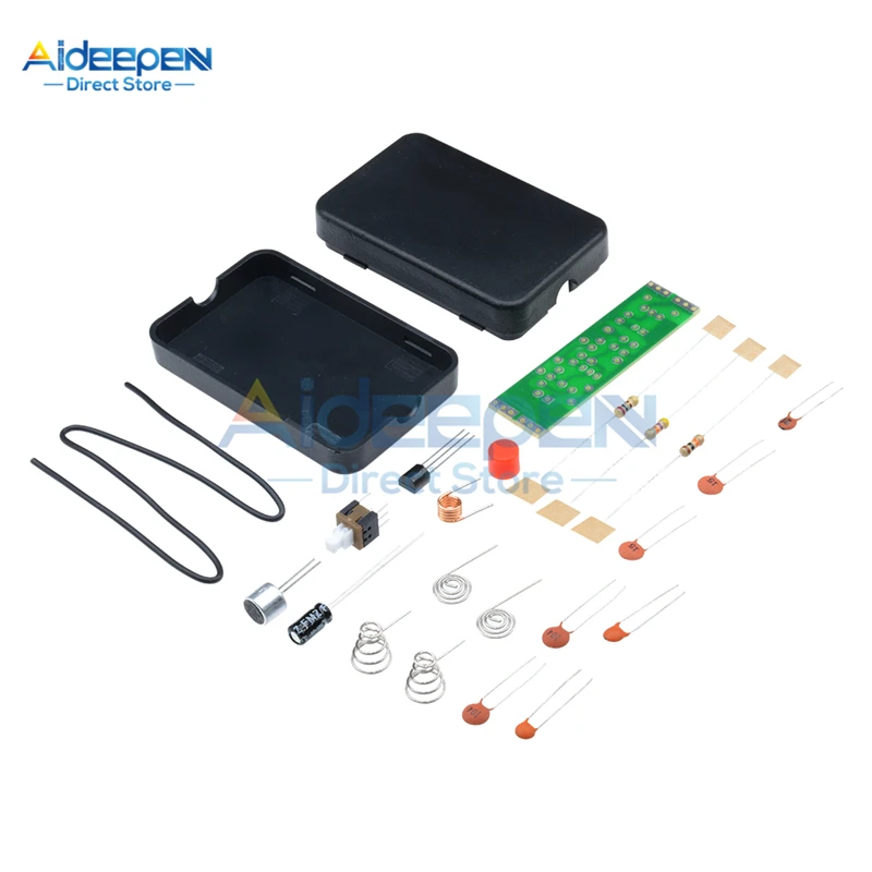 FM Frequency Modulation Wireless Microphone Module 70-110MHz 1.5V Transmitter Board Parts Kits Electronic Suite + Shell DIY Kit
FM Frequency Modulation Wireless Microphone Module 70-110MHz 1.5V Transmitter Board Parts Kits Electronic Suite + Shell DIY Kit