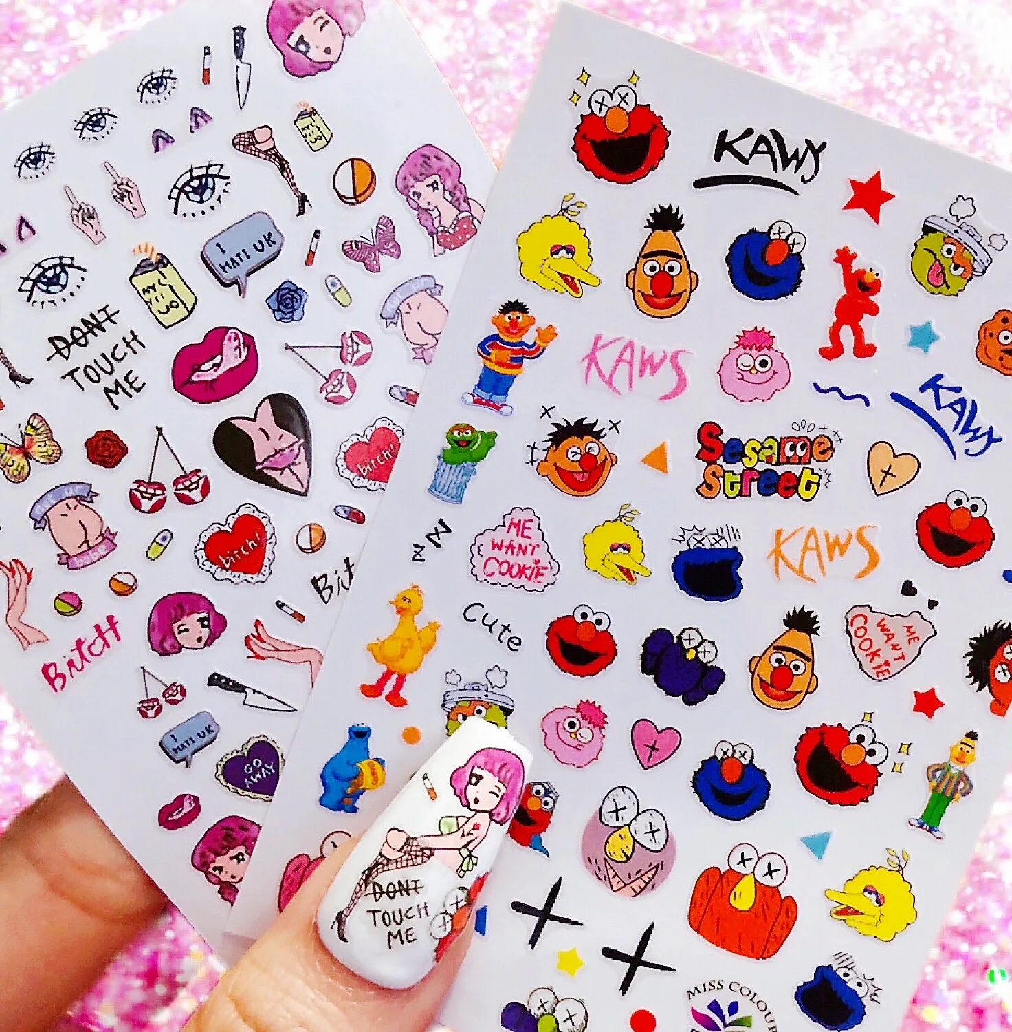 Sheet 3D Nail Stickers Cartoon Nail Art Stickers Decal Template DIY Nail Tool decorations
Sheet 3D Nail Stickers Cartoon Nail Art Stickers Decal Template DIY Nail Tool decorations