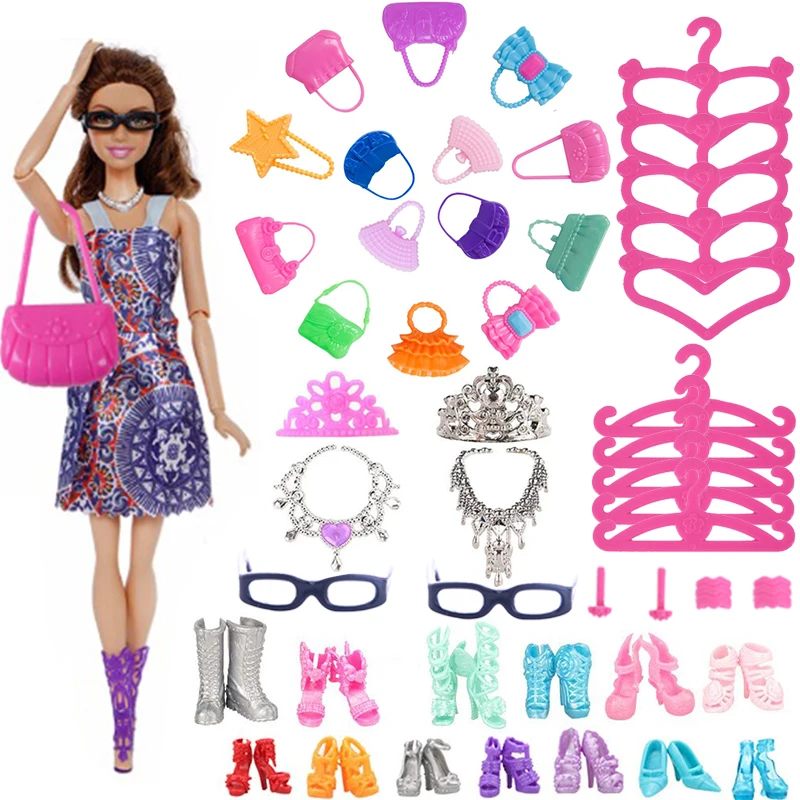 Doll 32-Piece Accessories For Barbies=10 Hangers&5 Pairs Of Shoes&5 Bags&2 Glasses&2 Crowns&2 Necklaces&2 Bracelets&2 Earrings
Doll 32-Piece Accessories For Barbies=10 Hangers&5 Pairs Of Shoes&5 Bags&2 Glasses&2 Crowns&2 Necklaces&2 Bracelets&2 Earrings