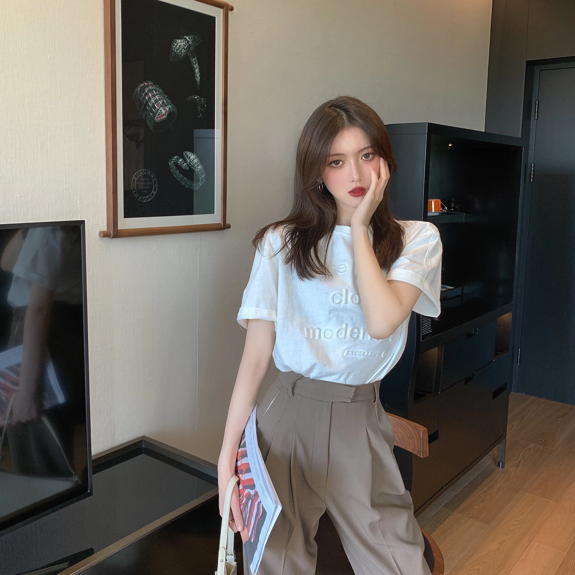 Vy2067 2020 spring summer autumn new women fashion casual woman t-shirt lady beautiful nice Tops female streetwear
Vy2067 2020 spring summer autumn new women fashion casual woman t-shirt lady beautiful nice Tops female streetwear