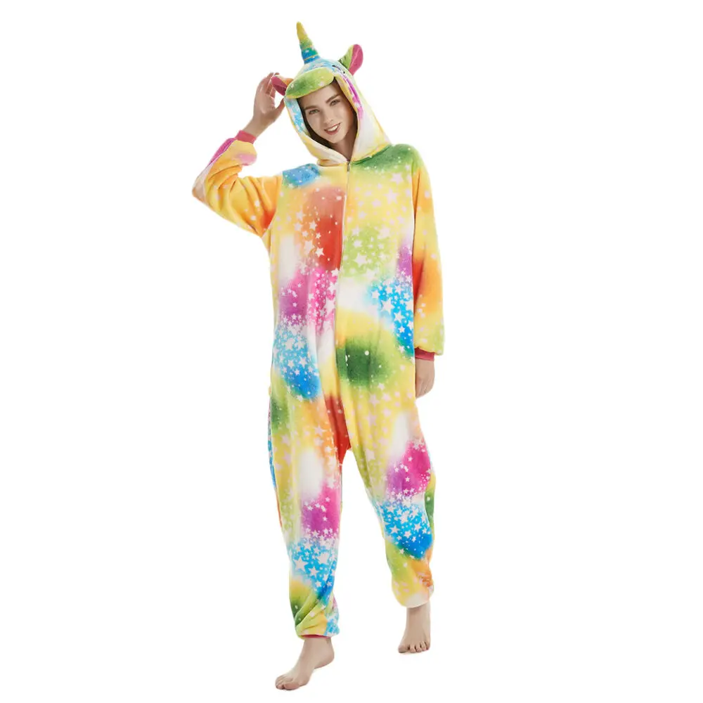 Colorful Star Unicorn Pajama Costume Jumpsuit Hooded Kids Onesie Children Kigurumi Women Sleepwear Nightwear
Colorful Star Unicorn Pajama Costume Jumpsuit Hooded Kids Onesie Children Kigurumi Women Sleepwear Nightwear