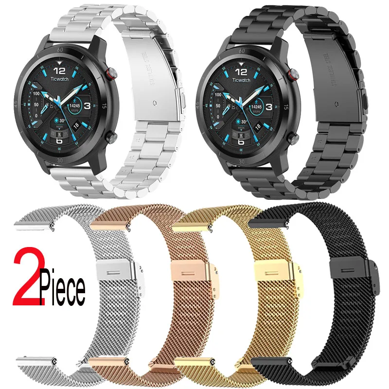 

Milanese Stainless Steel Strap For Ticwatch Pro 3 E2 S2 E 2 Gps 4g/lte Gtx 2021 2020 2019 Bracelet Watchband 20mm 22mm Wristband