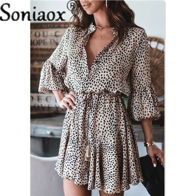 Leopard Print V Neck Lace Up Dress For Women 2021 Spring Lantern Long Sleeve Sexy Party Dress Clothes Casual Beach Mini Dress
Leopard Print V Neck Lace Up Dress For Women 2021 Spring Lantern Long Sleeve Sexy Party Dress Clothes Casual Beach Mini Dress