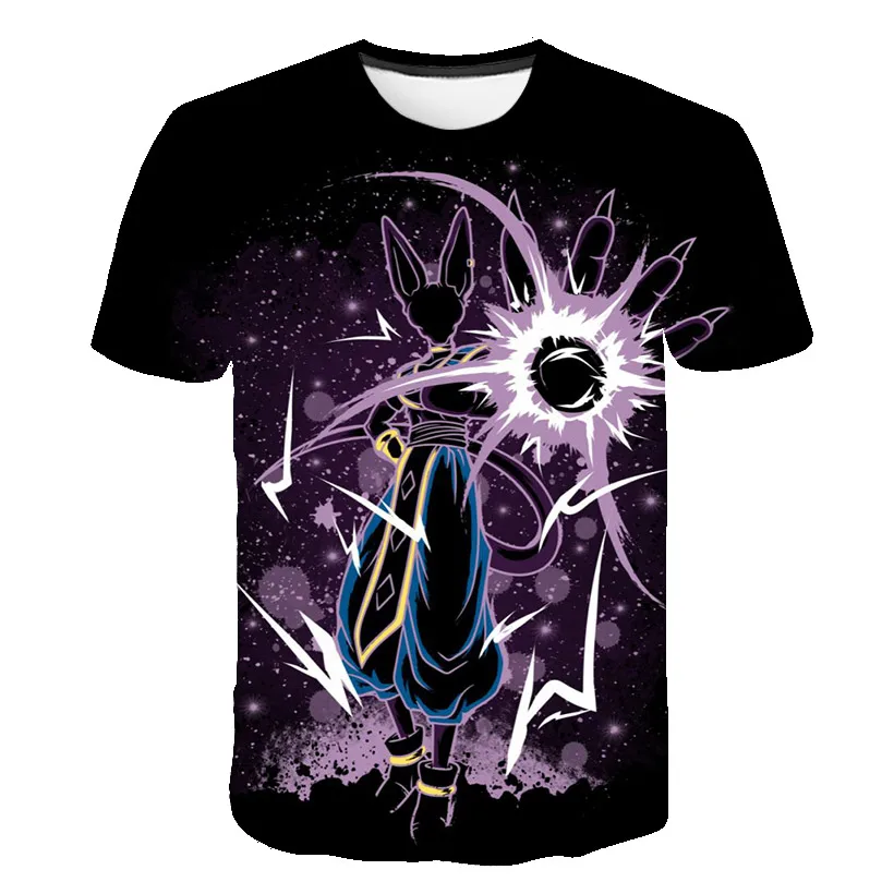 Футболки Beerus Vegeta Gohan с изображением дракона жемчуга футболки для мальчиков