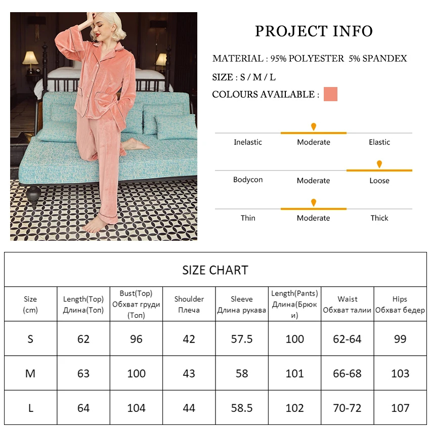 Restve Velvet Knit Women Pajamas 2 Piece Set Long Sleeve Turn Down Collar Tops Pocket Solid Female Sets With Pants Autumn Casual
Restve Velvet Knit Women Pajamas 2 Piece Set Long Sleeve Turn Down Collar Tops Pocket Solid Female Sets With Pants Autumn Casual