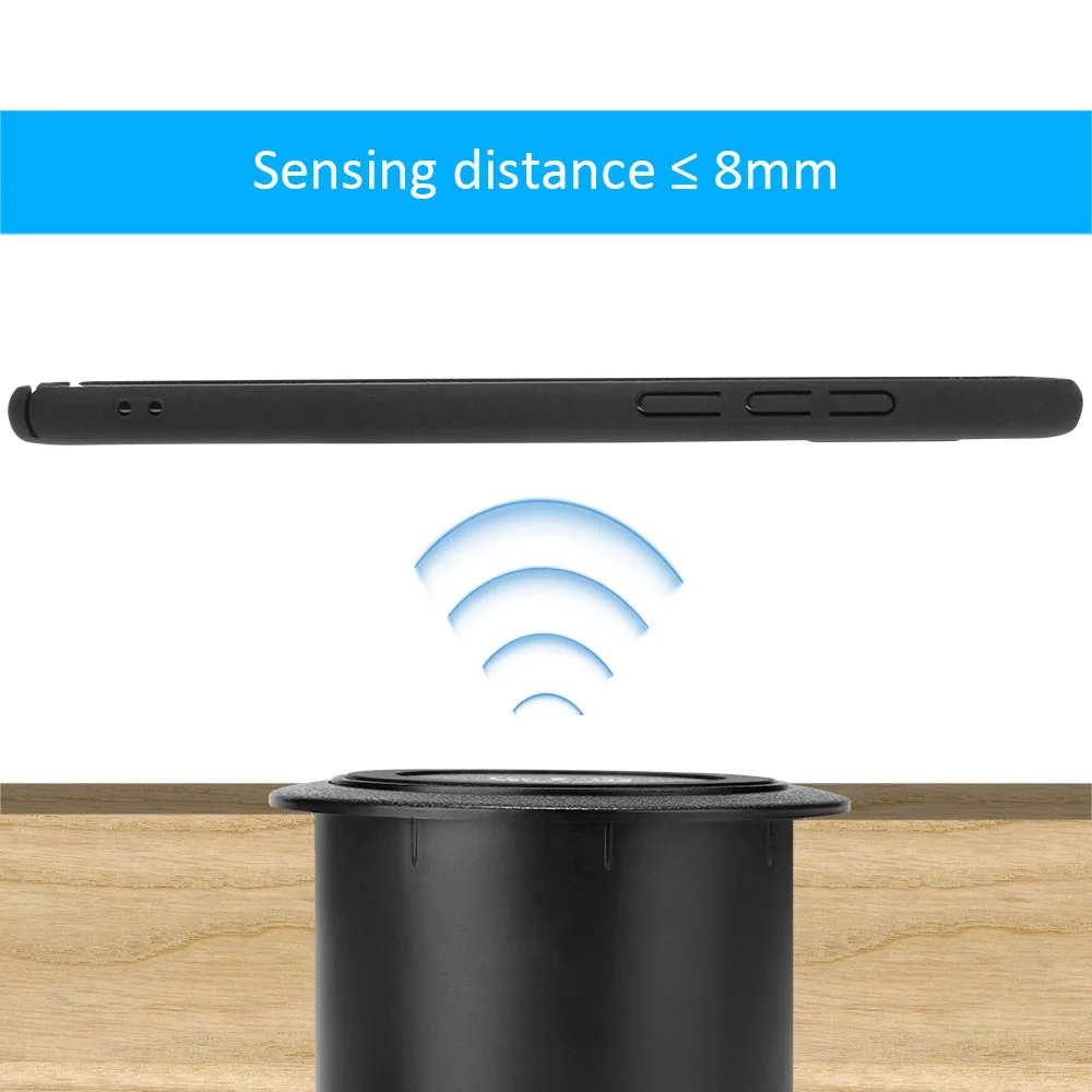 3 In 1 Wireless Charger Desktop Embedded With USB Port Powstro Counter Desk Bedside Table Furniture Office QI Phone | Мобильные