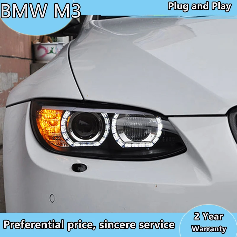 

Car Styling case for BMW M3 328i 335i 330i E92 E93 2006-2012 LED Headlights LED Headlight H7 D2H HID Angel Eye Bi Xenon Beam