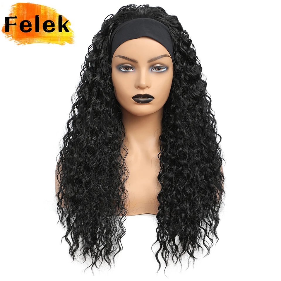 Headband Wig Water Wave Long Hair Synthetic Wigs For Black Women Natural Scarf Glueless Curly High Density Temperature Fibre Wig
Headband Wig Water Wave Long Hair Synthetic Wigs For Black Women Natural Scarf Glueless Curly High Density Temperature Fibre Wig