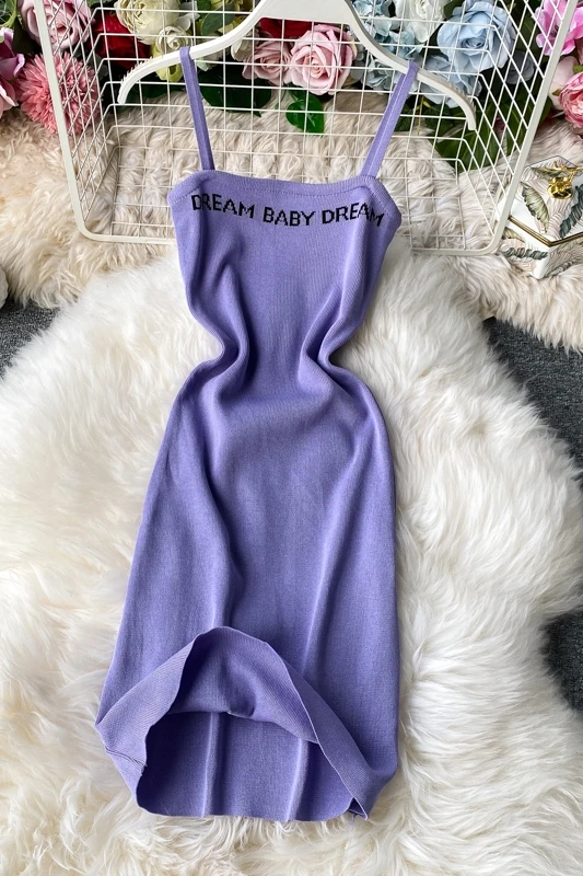 New summer women's purple knitting strap dress 2021 new sexy square neck print slim bottomed dress street style dress
New summer women's purple knitting strap dress 2021 new sexy square neck print slim bottomed dress street style dress