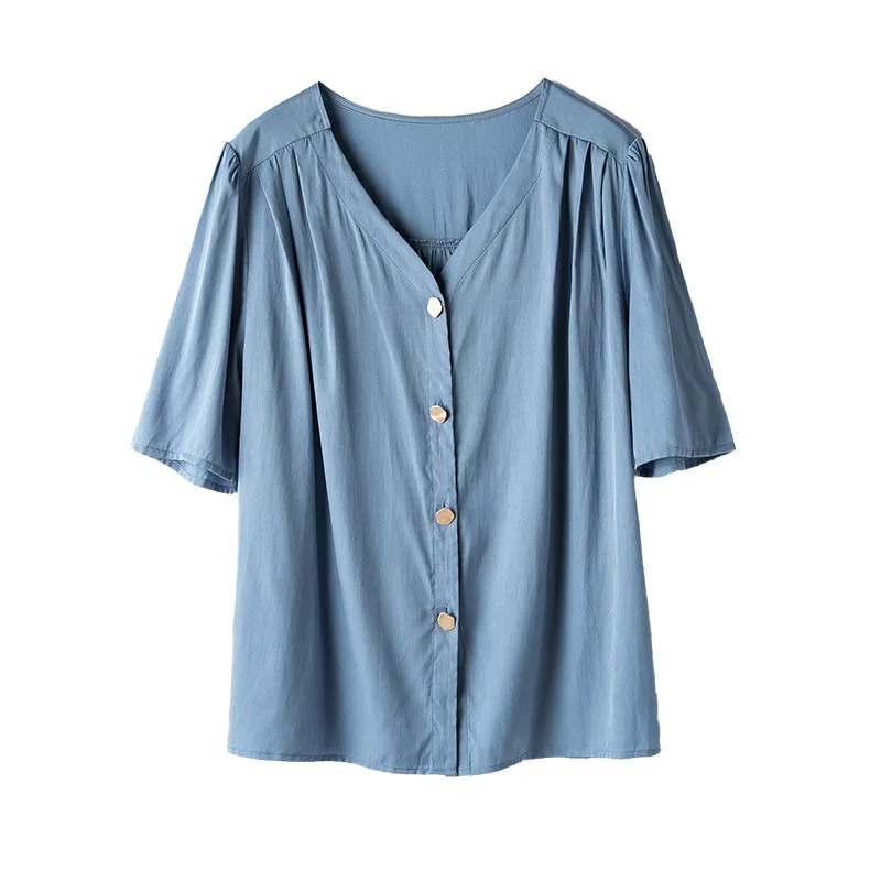 2021 Summer new ARRIVAL chiffon shirt women's fashion light mature Korean loose V-neck short sleeve shirt Z3116
2021 Summer new ARRIVAL chiffon shirt women's fashion light mature Korean loose V-neck short sleeve shirt Z3116