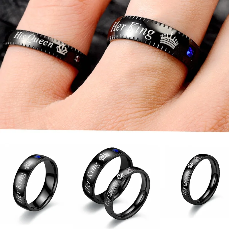 Trendy Stainless Steel Her King His Queen Couple Rings for Women Men Inlaid Cubic Zirconia Women's Rings Anniversary GiftJewelry
Trendy Stainless Steel Her King His Queen Couple Rings for Women Men Inlaid Cubic Zirconia Women's Rings Anniversary GiftJewelry