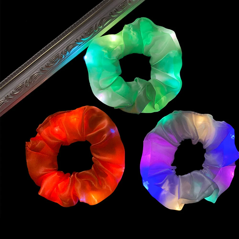 LED Luminous Hair Bands Scrunchies Women Girls Headwear Hair Rope Simple Wrist band Rings Rubber Band Hair Accessories
LED Luminous Hair Bands Scrunchies Women Girls Headwear Hair Rope Simple Wrist band Rings Rubber Band Hair Accessories