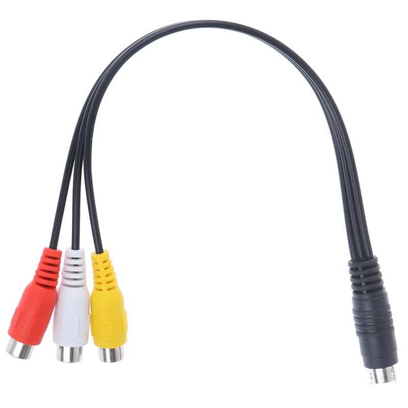 Новый 1 шт. 27 см медный Видео Аудио кабель 4 Pin до 3 RCA Женский ТВ Кабель-адаптер