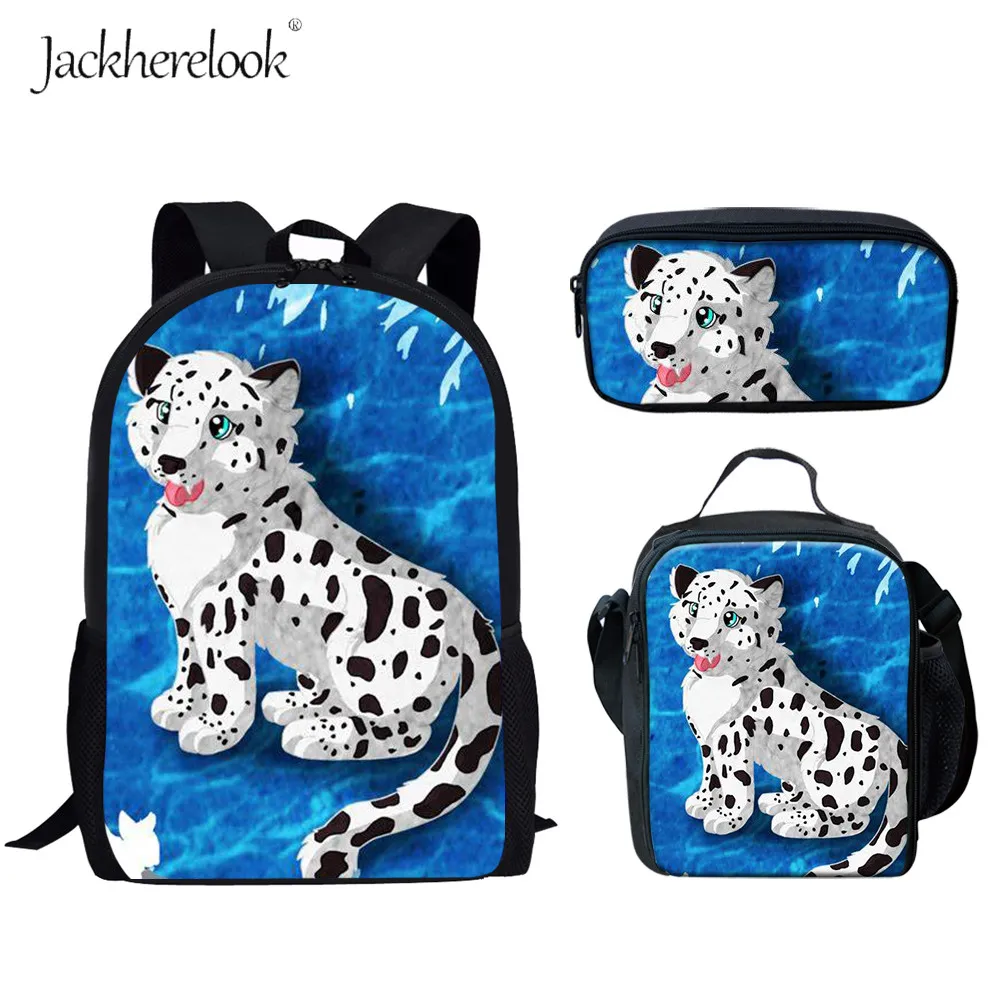 Jackherelook 3Pcs/Set Cute White Leopard Student Shoulder Bag Schoolbag Lovely Animal Print Girls Children Bagpack Book Bags Set
Jackherelook 3Pcs/Set Cute White Leopard Student Shoulder Bag Schoolbag Lovely Animal Print Girls Children Bagpack Book Bags Set