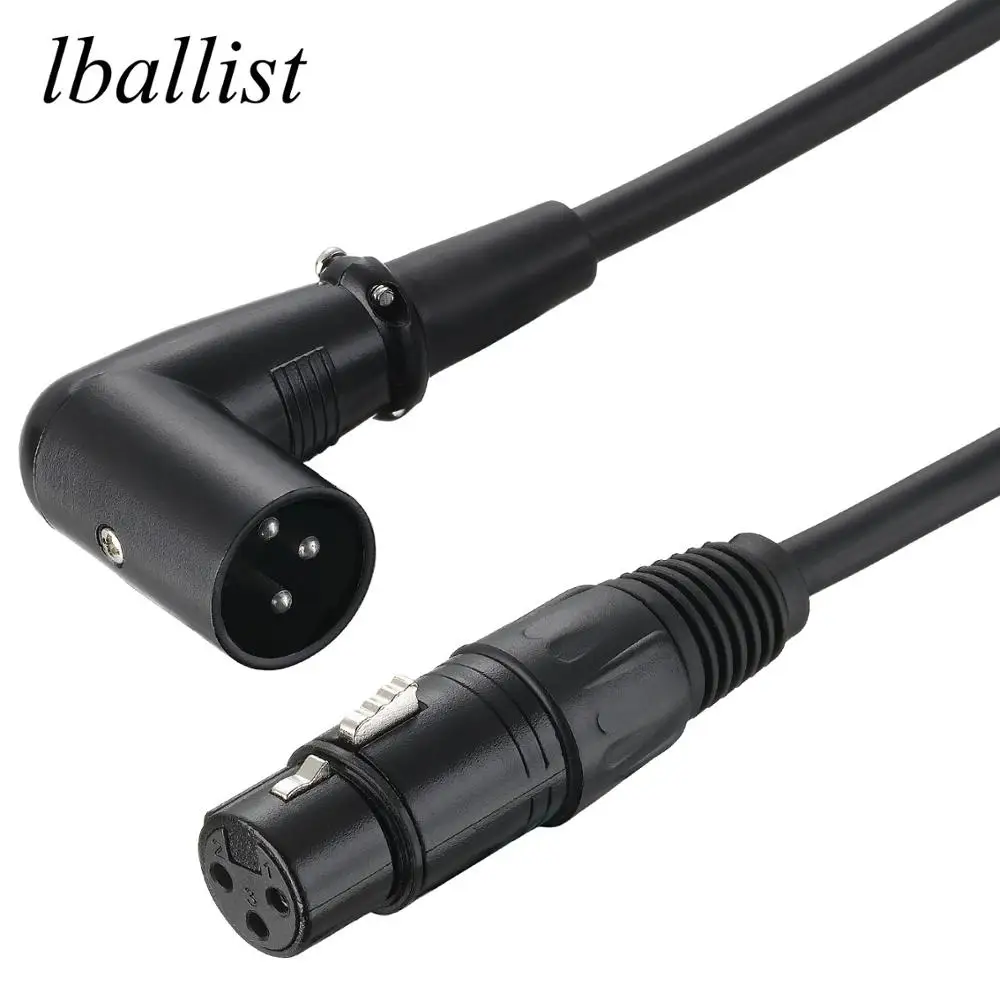 Lballist 90 градусов зарядный кабель с разъемом папа женский к M/F 3pin jack из