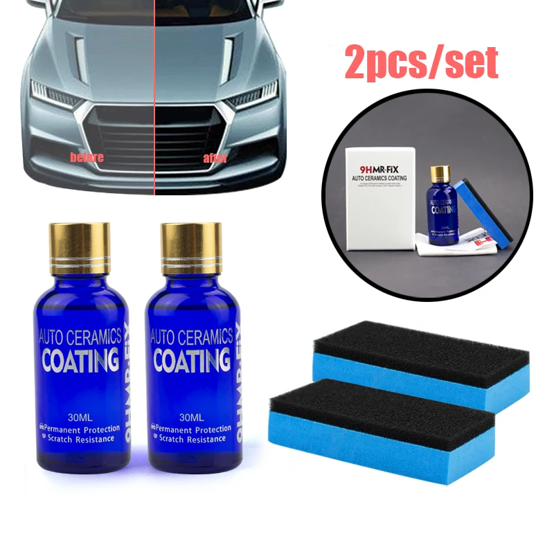 2Pcs/Box 9H Car Oxidation Ceramic Coat Super Hydrophobic Auto Liquid Glass Coating Set Polysiloxane Nano materials Care Polish
2Pcs/Box 9H Car Oxidation Ceramic Coat Super Hydrophobic Auto Liquid Glass Coating Set Polysiloxane Nano materials Care Polish