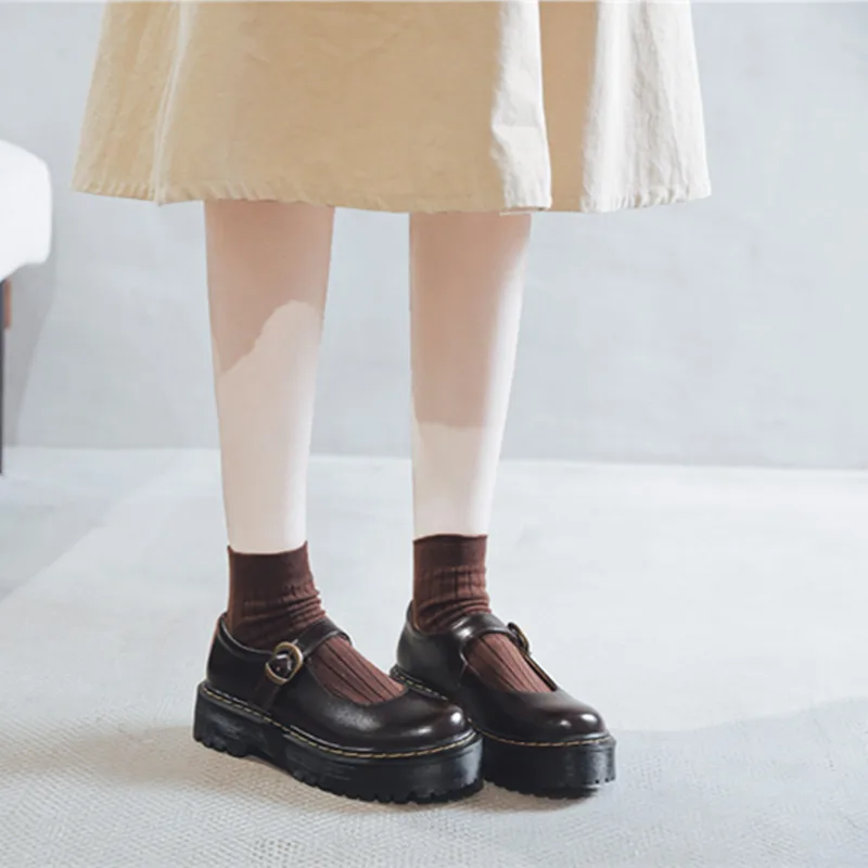 Jk Vintage Style Dark Brown/black Platform Lolita Shoes Kawaii Shoes Loli Cosplay Mid Heel 5cm Pu Leather Retro Mary Jane Shoes
Jk Vintage Style Dark Brown/black Platform Lolita Shoes Kawaii Shoes Loli Cosplay Mid Heel 5cm Pu Leather Retro Mary Jane Shoes