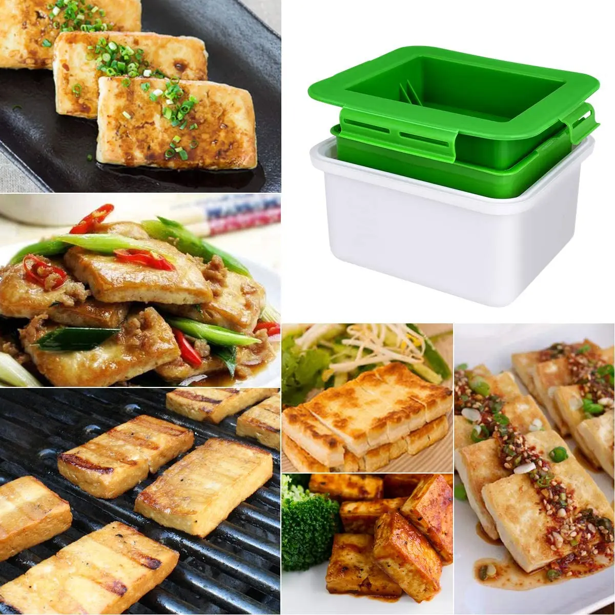 Tofu Press Tofu Drainer 3-Layer Tofu Press Built-in Drainage Water Removing Tool Dishwasher Safe Kitchen Cooking Tool Set
Tofu Press Tofu Drainer 3-Layer Tofu Press Built-in Drainage Water Removing Tool Dishwasher Safe Kitchen Cooking Tool Set