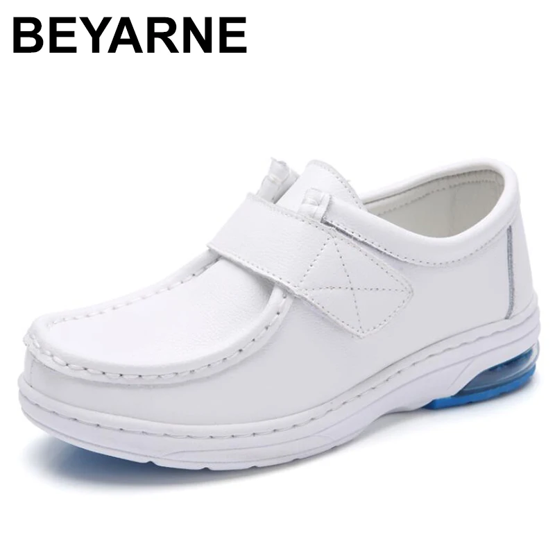BEYARNESpring woman nurse flat shoes genuine leather Slip on Moccains ladies round toe white flat loafers women sneakers Creeper
BEYARNESpring woman nurse flat shoes genuine leather Slip on Moccains ladies round toe white flat loafers women sneakers Creeper