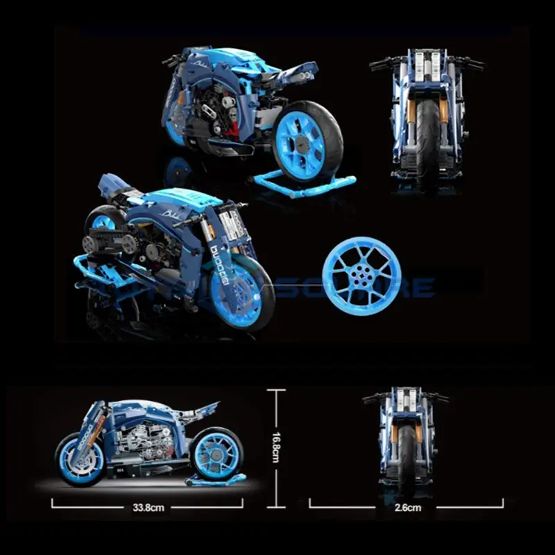 Model Building Blocks The Blue Diavel 1260S Motorcycle Super Speed Sports Racing Autobike MOC Bricks Set Gifts Toys For Children
Model Building Blocks The Blue Diavel 1260S Motorcycle Super Speed Sports Racing Autobike MOC Bricks Set Gifts Toys For Children