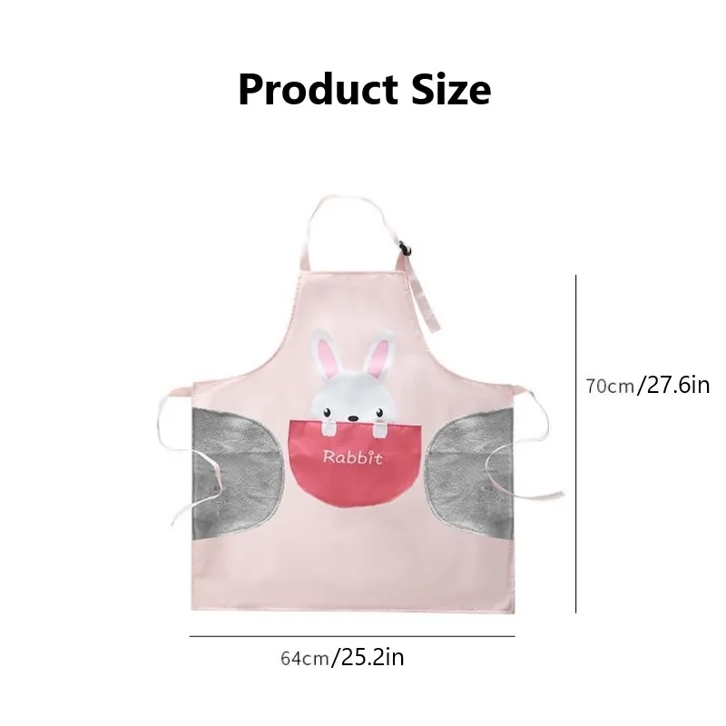 Cartoon animal print waterproof apron kitchen cooking and washing dishes anti-oil big pocket housework apron
Cartoon animal print waterproof apron kitchen cooking and washing dishes anti-oil big pocket housework apron