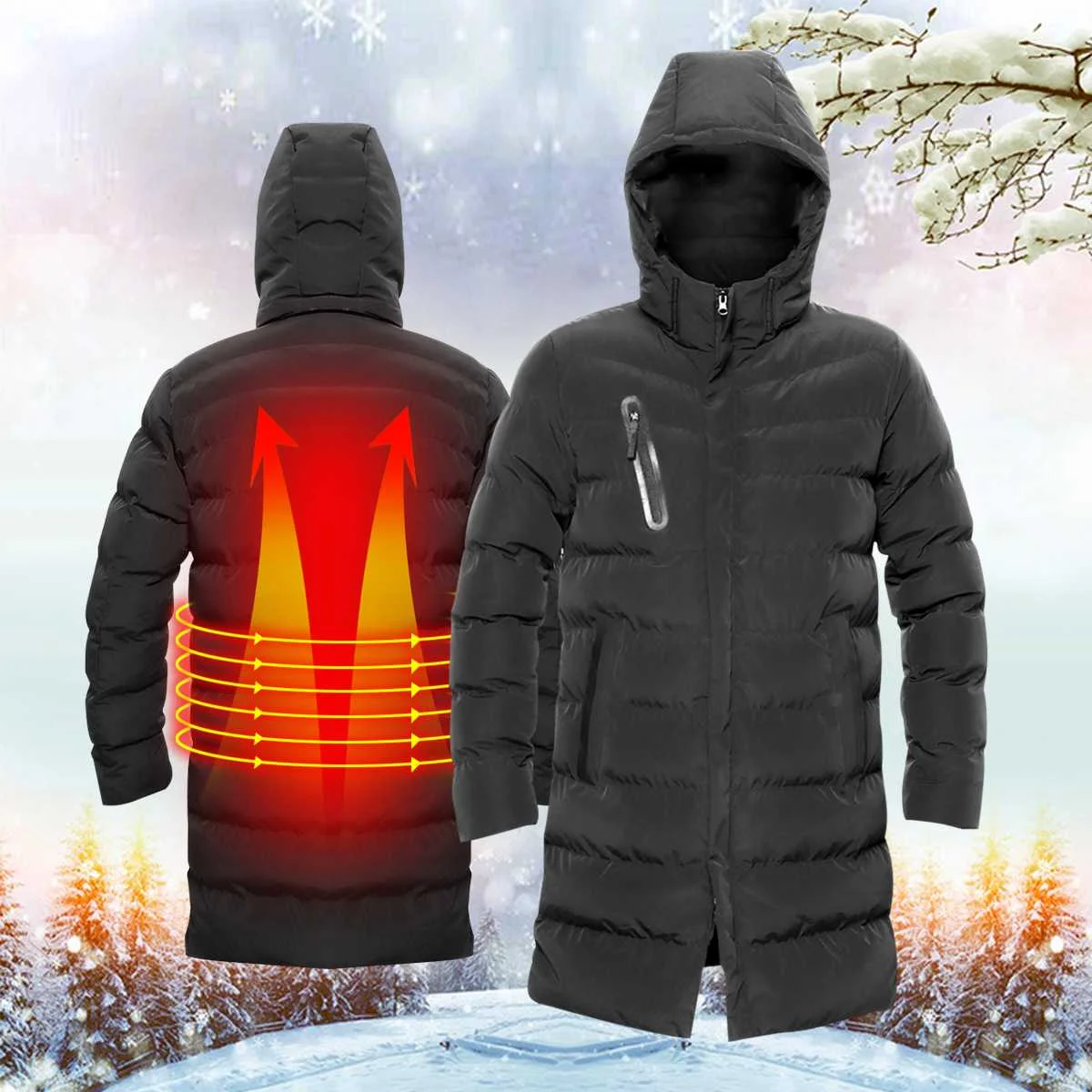 Men 3 Adjustable Electric Heating Long Jacket Overcoat Windproof Thermostatic USB Heating Coats For Winter Warm Heating Jackets
Men 3 Adjustable Electric Heating Long Jacket Overcoat Windproof Thermostatic USB Heating Coats For Winter Warm Heating Jackets