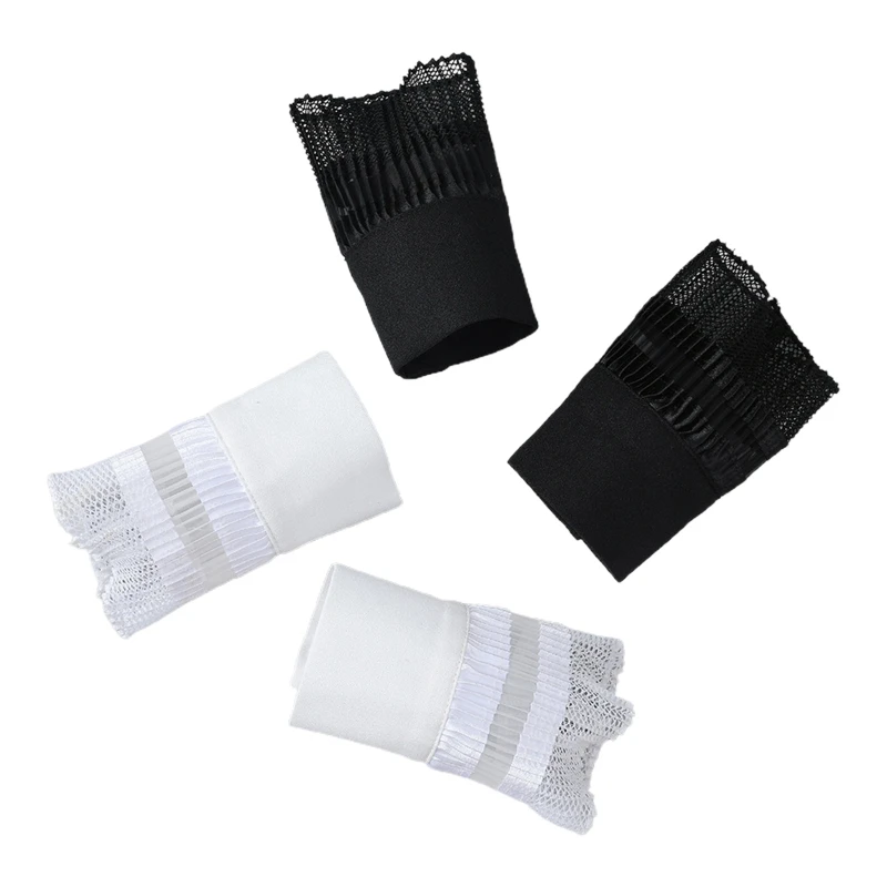 Women Hollow Out Mesh Net Horn Cuffs Wrinkled See-Through Lace Detachable Fake Sleeves Sweater Decorative Wristband
Women Hollow Out Mesh Net Horn Cuffs Wrinkled See-Through Lace Detachable Fake Sleeves Sweater Decorative Wristband