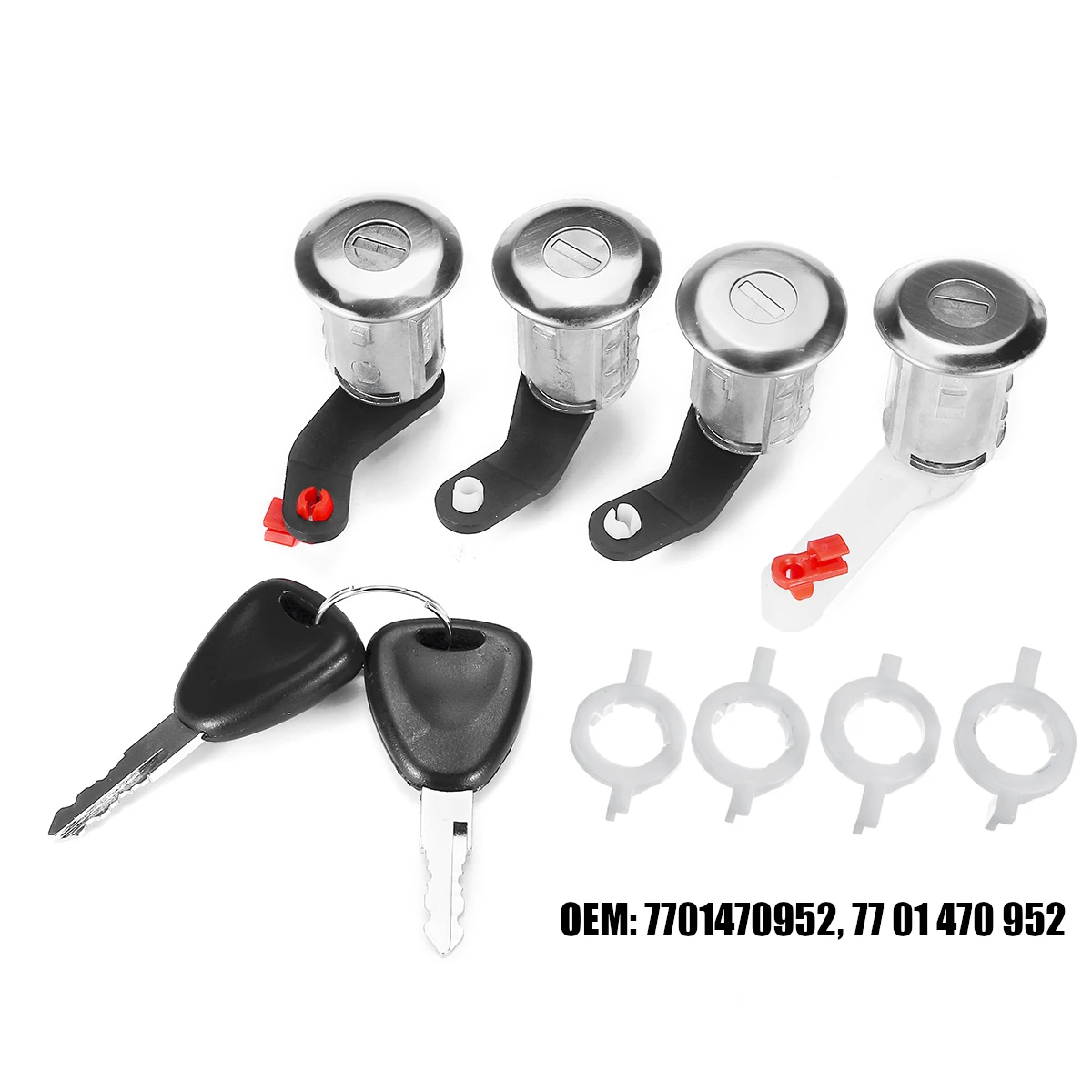4pcs/set Car Door Lock Barrel Cylinders 7701470952 256524 For Renault Master 2 Mascott Opel Movano 2 Nissan Interstar 1998-2008
4pcs/set Car Door Lock Barrel Cylinders 7701470952 256524 For Renault Master 2 Mascott Opel Movano 2 Nissan Interstar 1998-2008