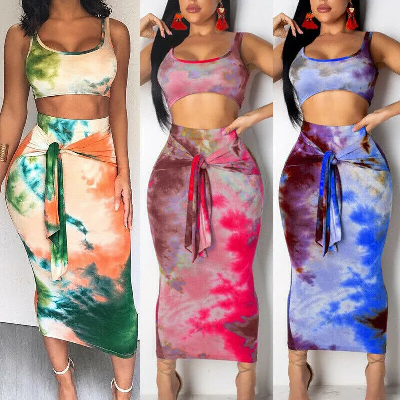Womens 2 Piece Strappy Crop Tops Bodycon Skirts Club Set Party Holiday Maxi Dress Two-Piece Blooming Skirt
Womens 2 Piece Strappy Crop Tops Bodycon Skirts Club Set Party Holiday Maxi Dress Two-Piece Blooming Skirt