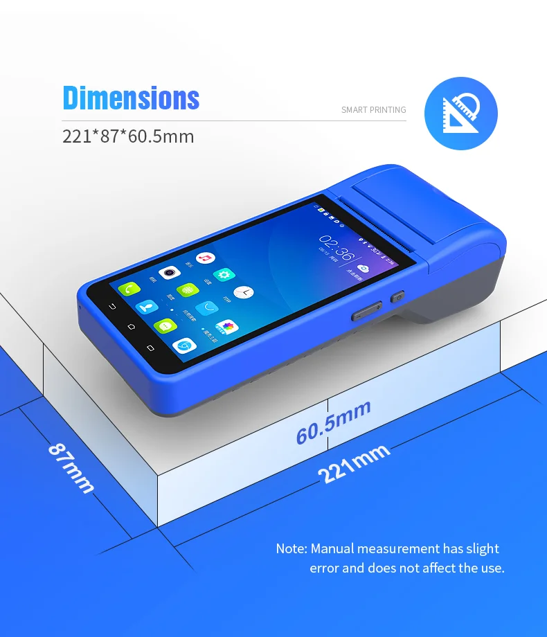NEW Android POS Handheld Portable Smart Mobile 58mm Thermal Printer3G / WIFI Cash Register One Machine Takeaway Printer
NEW Android POS Handheld Portable Smart Mobile 58mm Thermal Printer3G / WIFI Cash Register One Machine Takeaway Printer