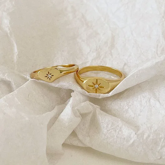 High Quality Gold Ring Jewelry Inlaid Zircon Beads Simple Personality Design Round Finger Rings Ladies Gift Jewellery
High Quality Gold Ring Jewelry Inlaid Zircon Beads Simple Personality Design Round Finger Rings Ladies Gift Jewellery