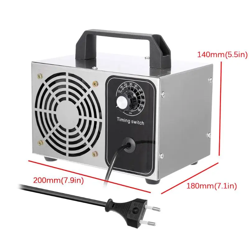 24g/h Ozone Generator Portable Ozonizer Air Purifier Cleaner Sterilizer Treatment Formaldehyde Remover AC110/220V EU Plug
24g/h Ozone Generator Portable Ozonizer Air Purifier Cleaner Sterilizer Treatment Formaldehyde Remover AC110/220V EU Plug