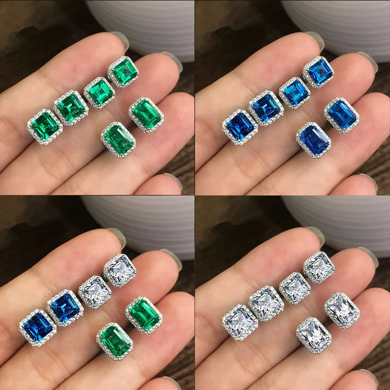 Simple Square/Rectangular Cubic Zirconia Stud Earrings for Women Temperament Accessories Wedding Engagement Fashion Jewelry 2021
Simple Square/Rectangular Cubic Zirconia Stud Earrings for Women Temperament Accessories Wedding Engagement Fashion Jewelry 2021