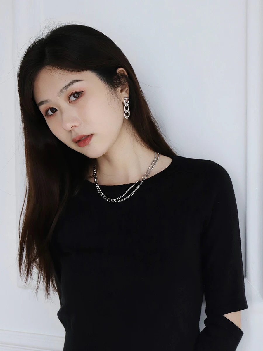 KMS Black coffee necklace trend street hip hop cool handsome Cuban chain titanium steel simple all-match 
KMS Black coffee necklace trend street hip hop cool handsome Cuban chain titanium steel simple all-match