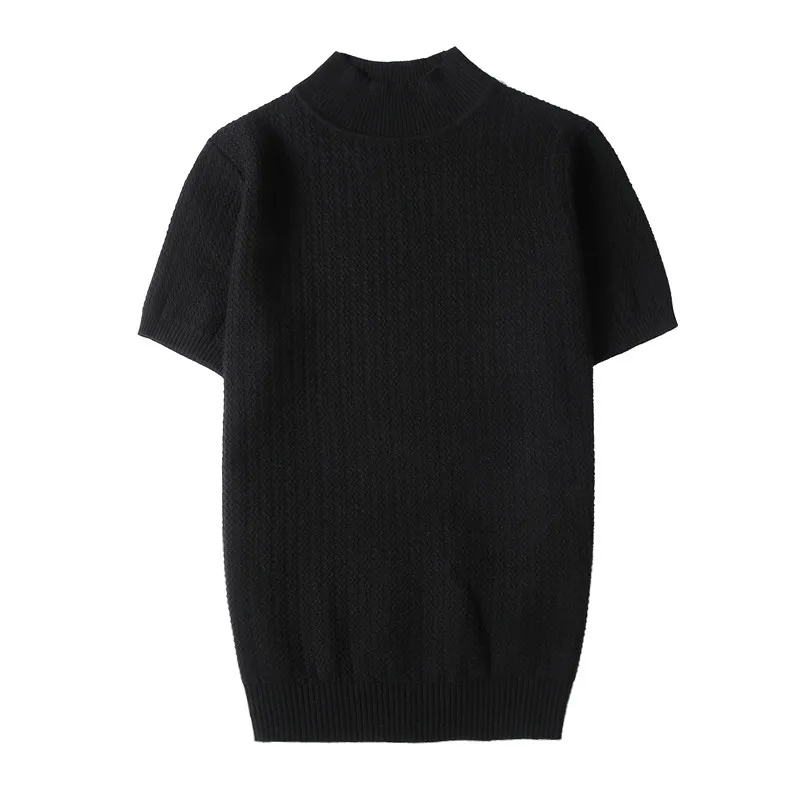 Spring New 2021 Short Sleeve Knitted Sweater Men Clothing Solid All Match Slim Fit Stretched Turtleneck Casual Pullovers 5Colors
Spring New 2021 Short Sleeve Knitted Sweater Men Clothing Solid All Match Slim Fit Stretched Turtleneck Casual Pullovers 5Colors