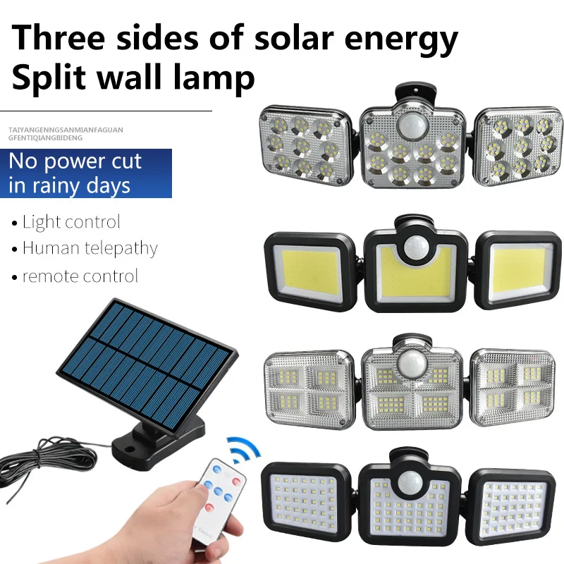 

Solar Lights Adjustable Heads Solar Lamp IP65 Waterproof Solar Motion Sensor Light Wide Angle Illumination for Garage Garden