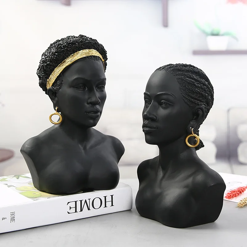 Simple African Character Avatar Resin Crafts Ornaments Creative Jewelry Stand Mannequin Earring Necklace Display Stand Shop Deco
Simple African Character Avatar Resin Crafts Ornaments Creative Jewelry Stand Mannequin Earring Necklace Display Stand Shop Deco