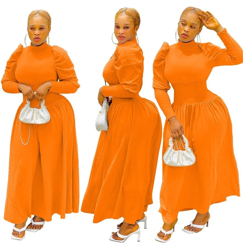 2021 Retro Dress Turtleneck Top Puff Sleeve Elegant Long Draped Dress High Neck Pullover Waist Personalized Puff Sleeve Dress
2021 Retro Dress Turtleneck Top Puff Sleeve Elegant Long Draped Dress High Neck Pullover Waist Personalized Puff Sleeve Dress