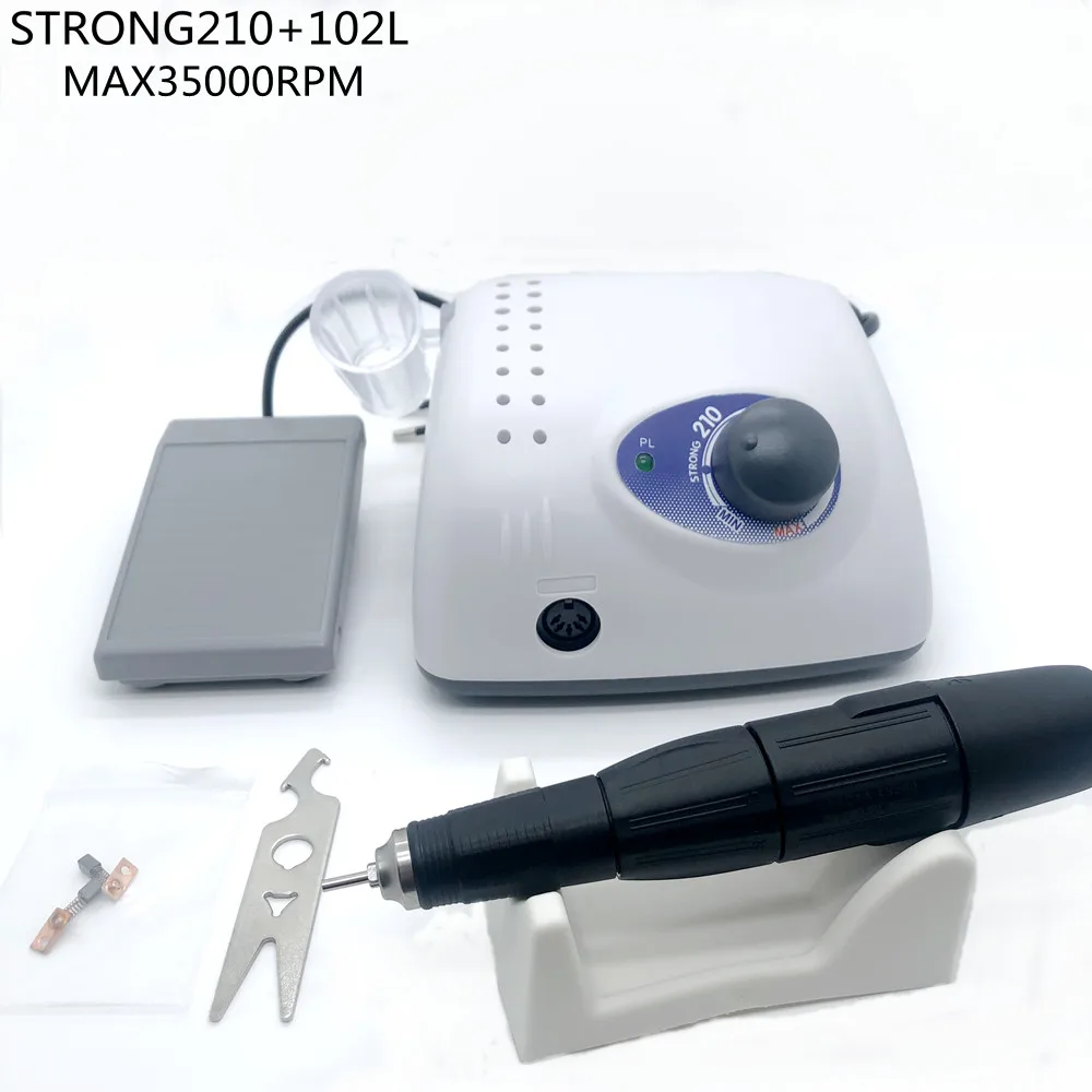 

65W Strong 210 35K 40K 45K Electric Nail Drill Manicure Machine Pedicure Kit Strong Nails Art Tool Handpiece Nail File Equipment