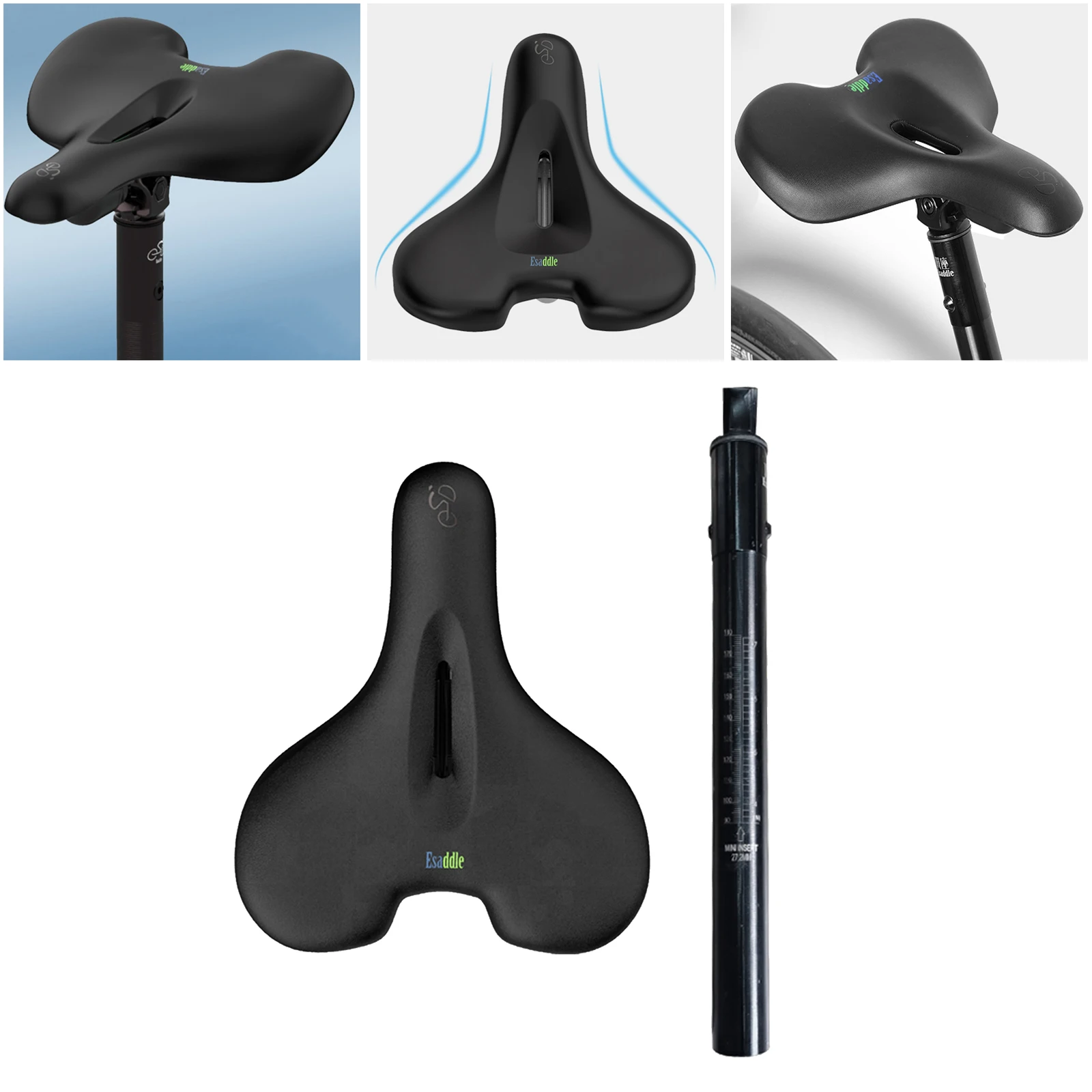 Revolutionary Bike Seat Swing Saddle & 27.2mm Seatpost Wide Soft Foam Padded Universal Fit Bicycle Saddles
Revolutionary Bike Seat Swing Saddle & 27.2mm Seatpost Wide Soft Foam Padded Universal Fit Bicycle Saddles