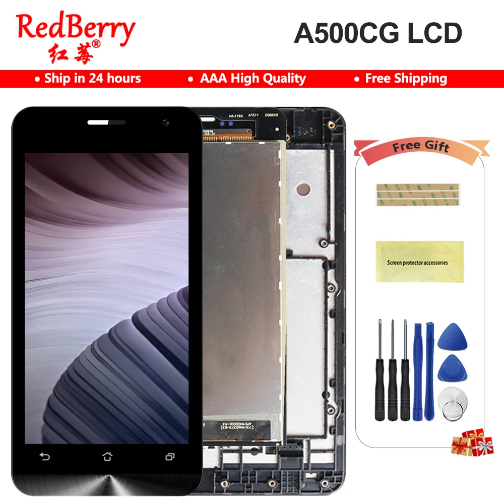 5 0 "черный A500KL дисплей для ASUS Zenfone LCD сенсорный экран дигитайзер T00J A500CG A501CG