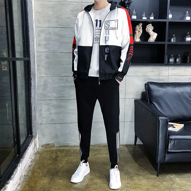 Spring and Autumn Men's Jacket Hoodshirt Sports Set Korean version of the trend of spring and autumn jacket three sets M-3XL
Spring and Autumn Men's Jacket Hoodshirt Sports Set Korean version of the trend of spring and autumn jacket three sets M-3XL