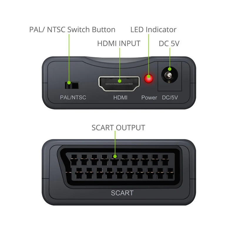 Высококлассный преобразователь 1080P SCART в HDMI для Видео Аудио AV сигнальный адаптер