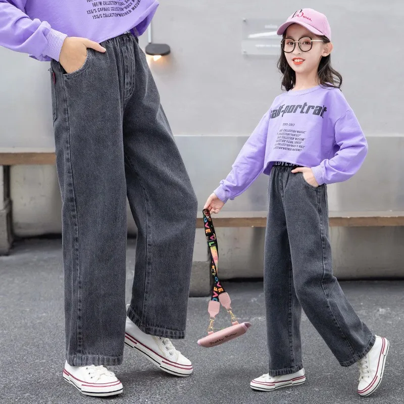 Spring Girls Outdoor Active Jeans Teenage Winter Plus Velvet Warm Denim Pants Children Fashion Leg Wide Trousers Kid Jeans 6-12y
Spring Girls Outdoor Active Jeans Teenage Winter Plus Velvet Warm Denim Pants Children Fashion Leg Wide Trousers Kid Jeans 6-12y