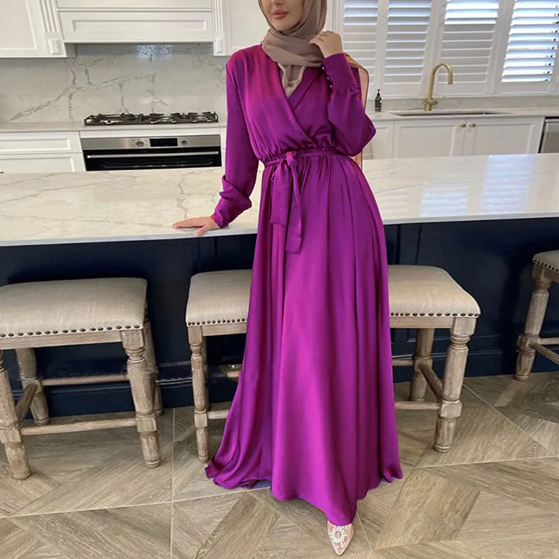 Casual Muslim Belted Party Robe Abaya Kaftan Loose Elegant Clubbing Long Dress Muslim Fashion Women Full Sleeve Dresses
Casual Muslim Belted Party Robe Abaya Kaftan Loose Elegant Clubbing Long Dress Muslim Fashion Women Full Sleeve Dresses