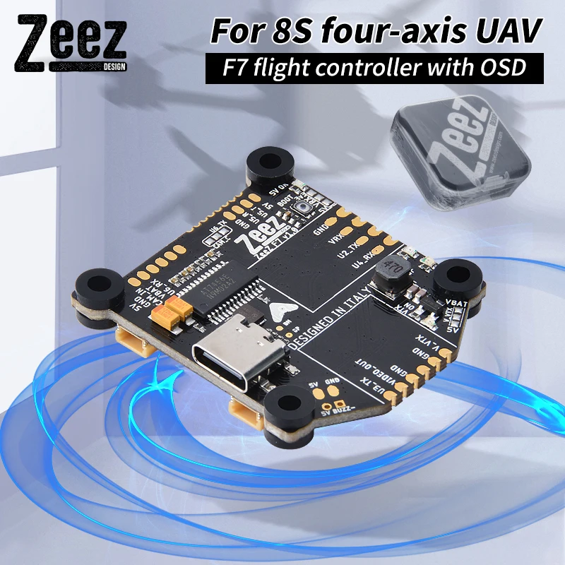 Контроллер полета ZEEZ F7 встроенный 8S 5 в BEC 3A MPU6000 128 Мб чип Flash OSD для FPV RC Racing Drone