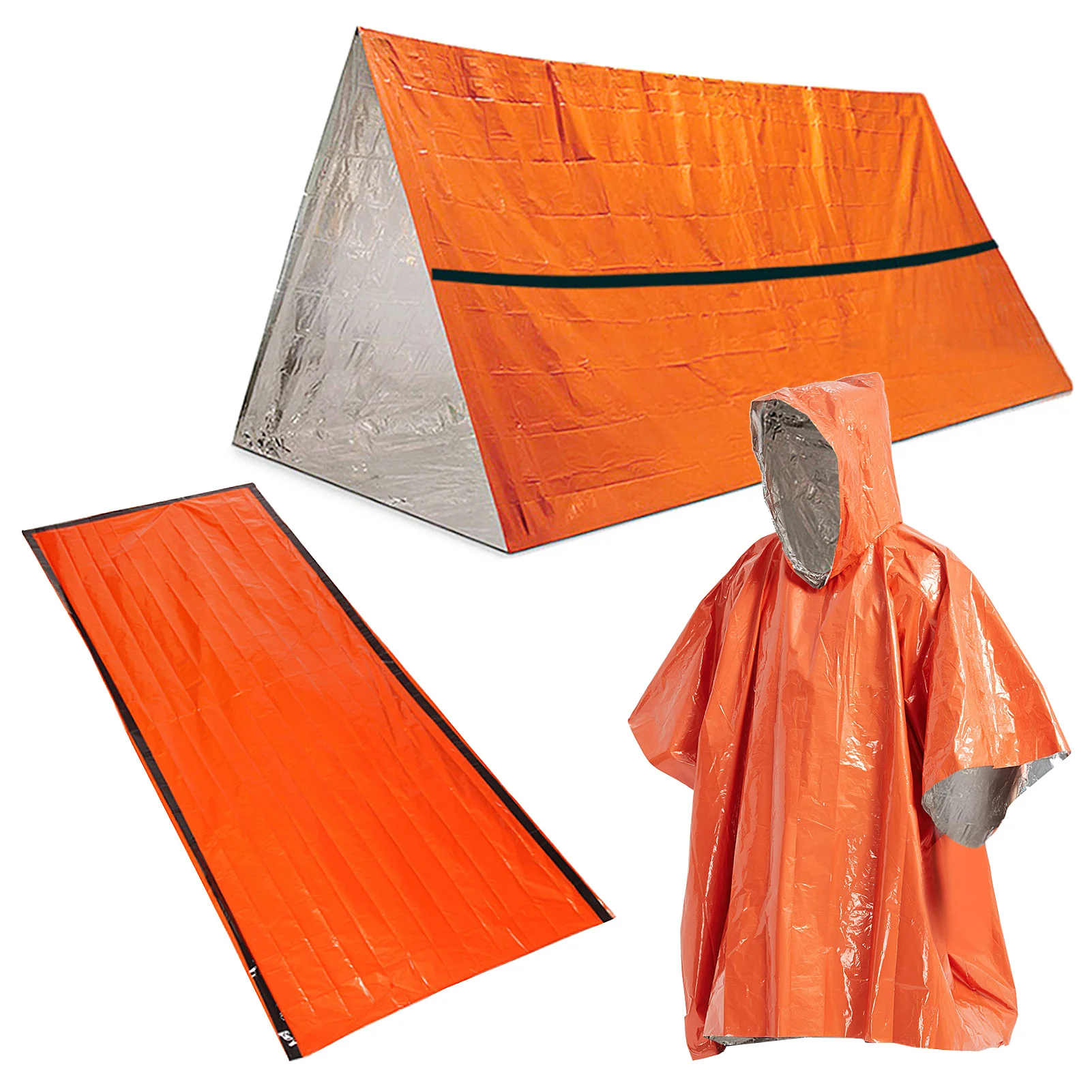 

Outdoor Waterproof Emergency Survival Tent Shelter with Sleeping Bag for Camping Hiking Adventure Emergency Survival Tent