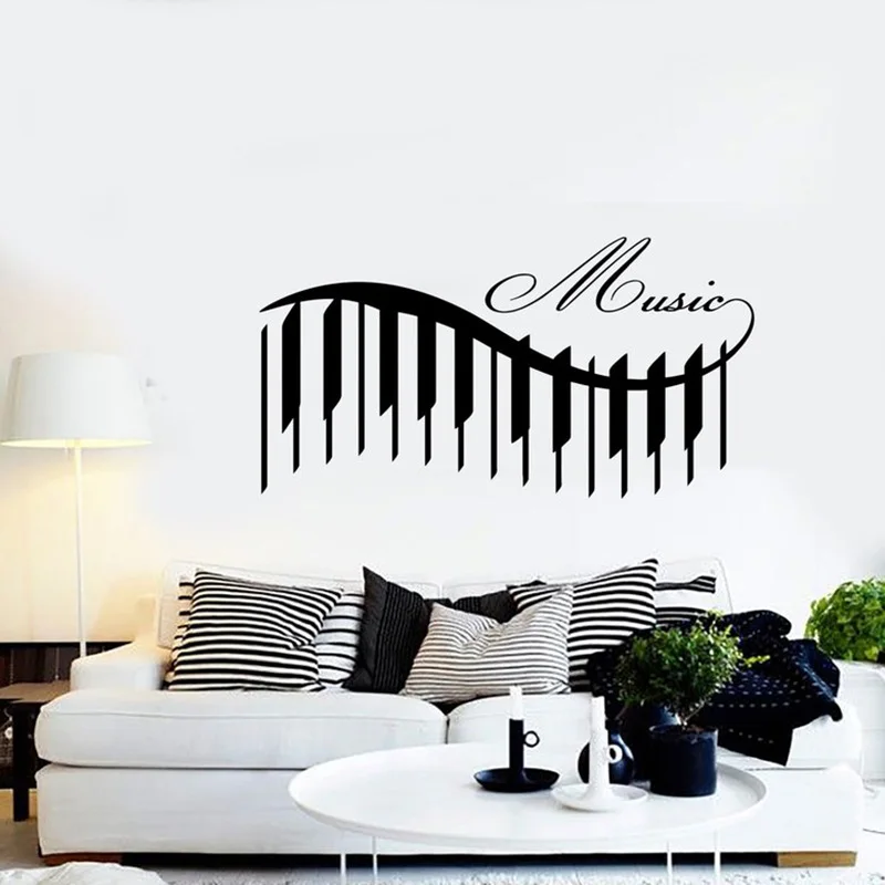 

Виниловая наклейка на стену с изображением музыкального пианино, Красивые песни, гарантированное качество, художественная фотография